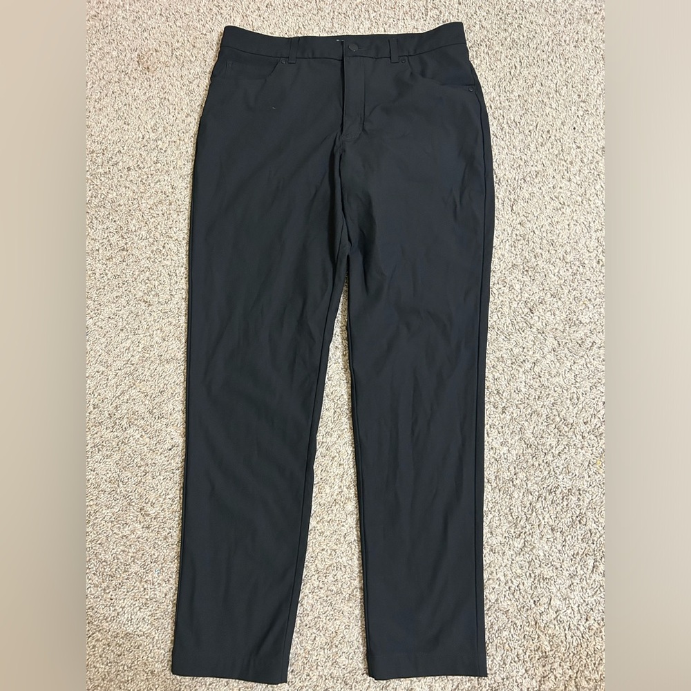 VRST Men's Limitless Slim Fit Chino Pant Zip Pockets Stretch 34W X 32L Black